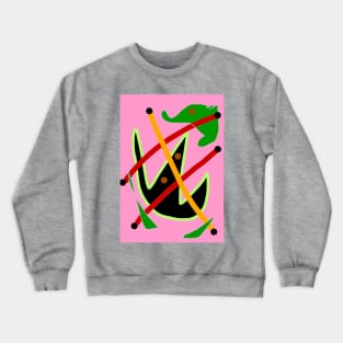 Abstract Circus in Pink Crewneck Sweatshirt